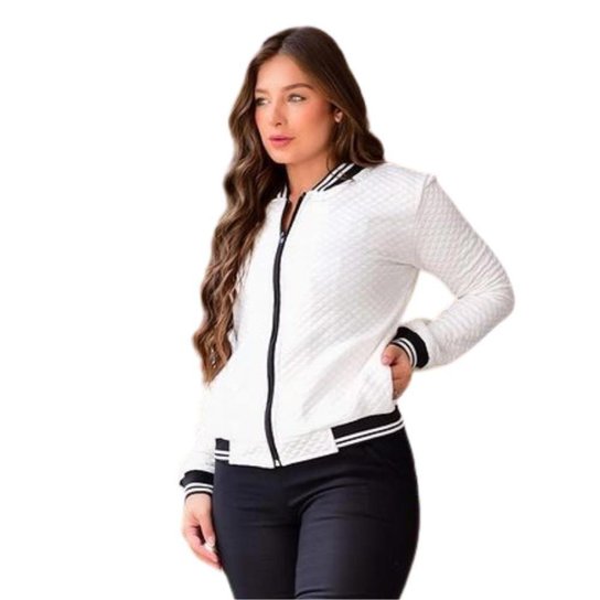 Jaqueta Feminina OFF Blusa de Frio Bomber Inverno Donna Martins