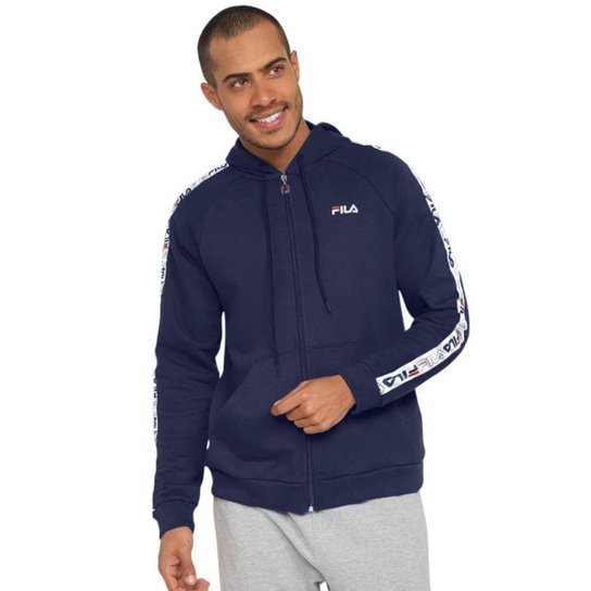 Jaqueta Fila Basic Tape II Plus Size Masculina - Marinho 1XGG