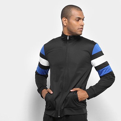 jaqueta burn helanca listras masculina