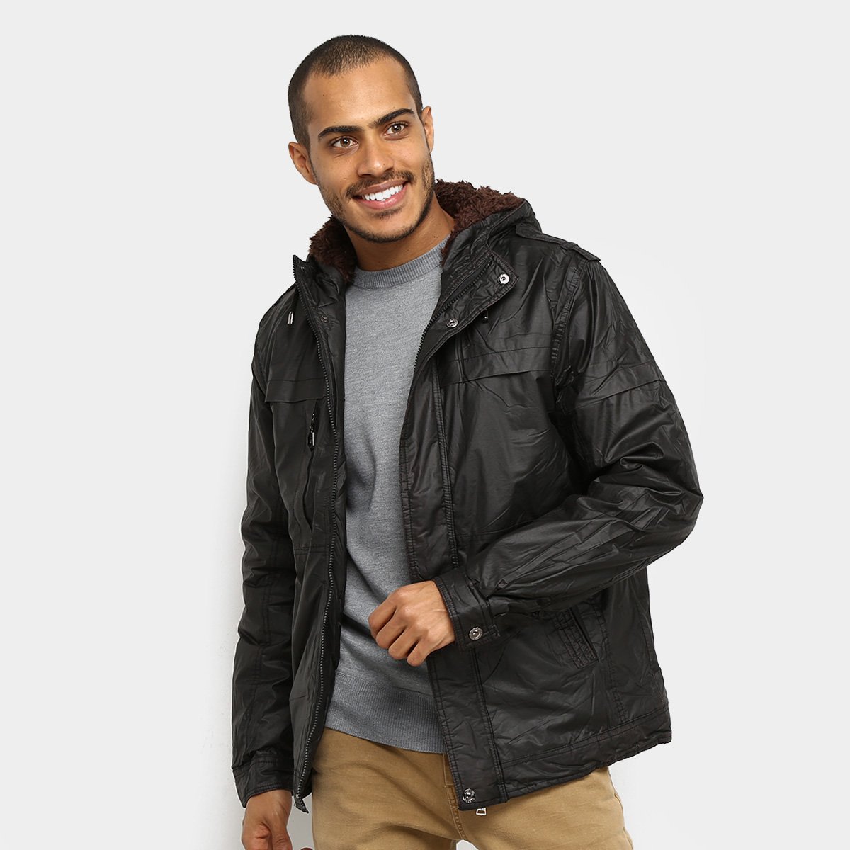 Jaqueta H.H Basic Capuz Felpudo Masculina | Allianz Parque Shop