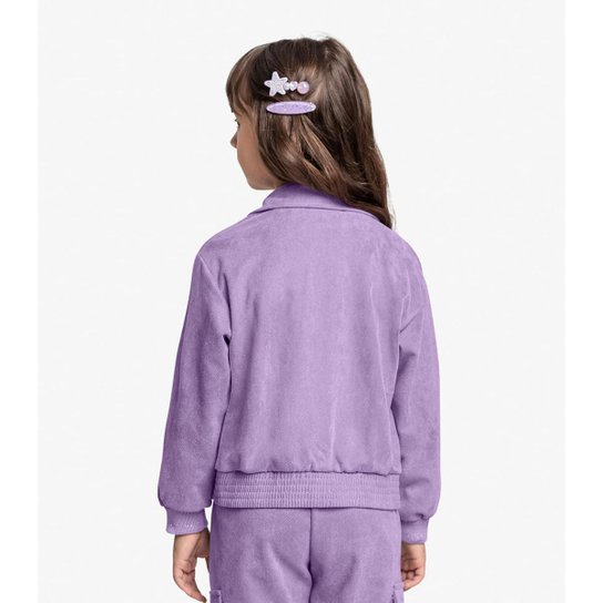 Jaqueta Infantil Suede Sarjado Trick Nick Roxo