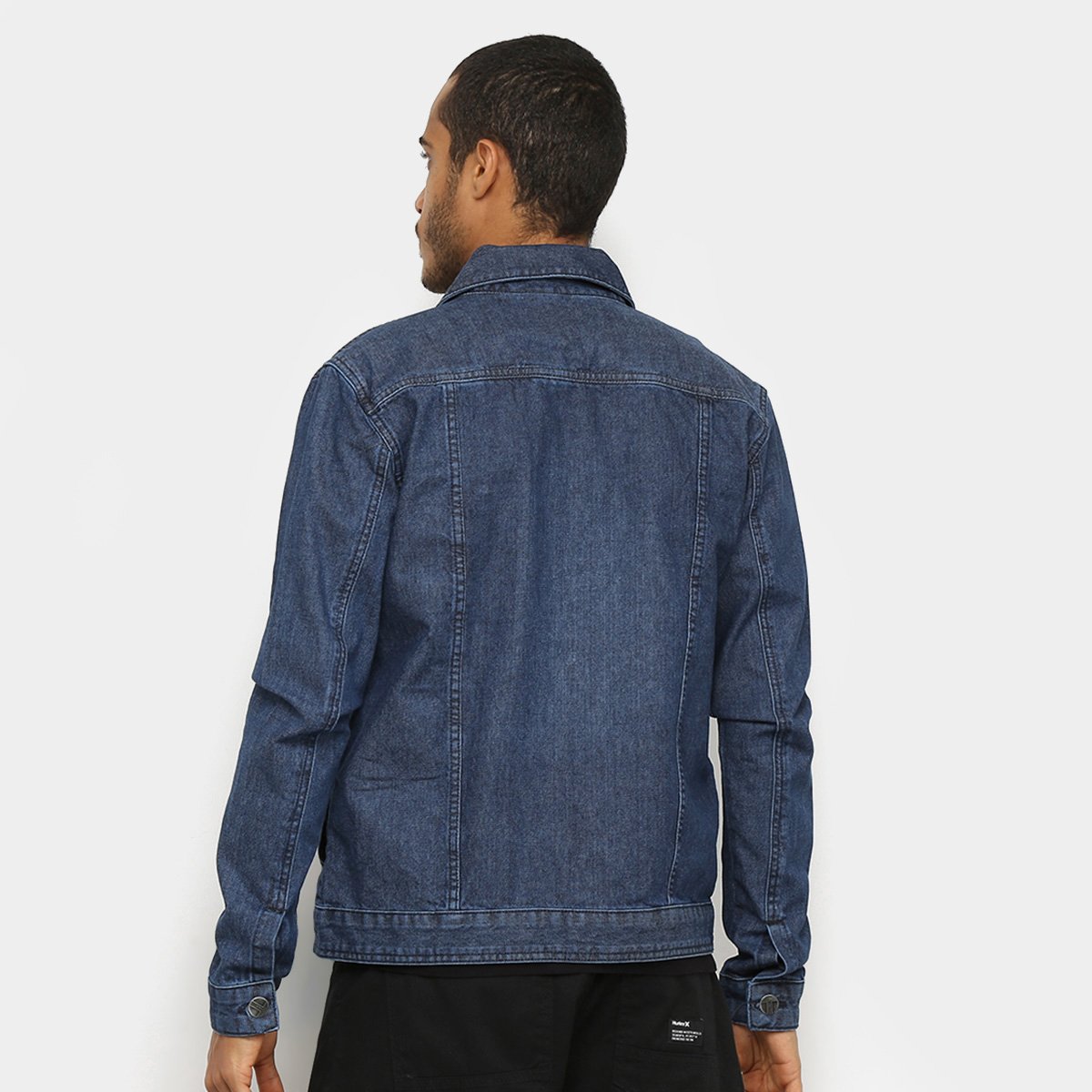 jaqueta jeans masculina azul escuro