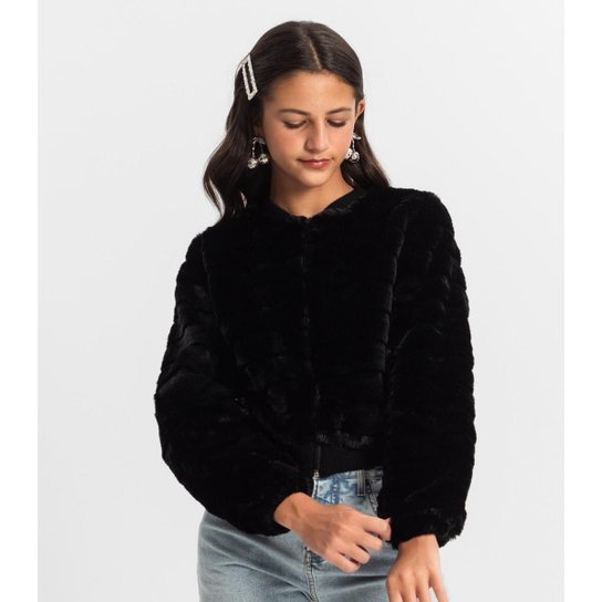 Jaqueta Juvenil Minty Com Pelo Feminina