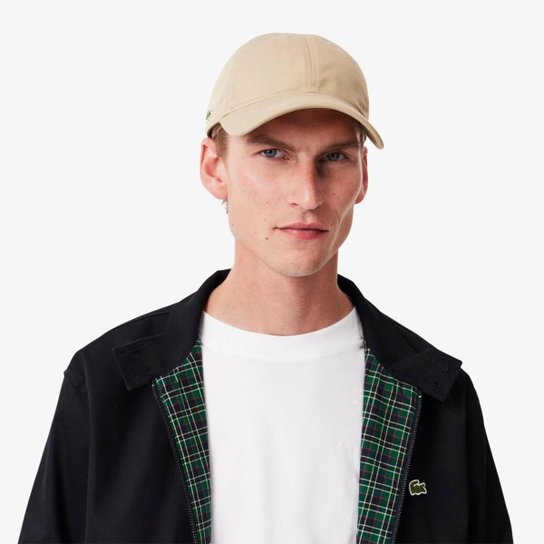 Jaqueta Lacoste De Sarja Harrington Impermeável Masculina