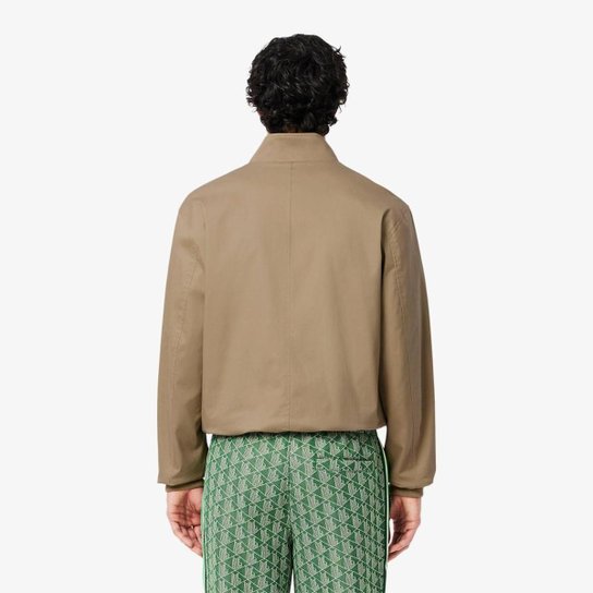 Jaqueta Lacoste De Sarja Harrington Impermeável Masculina