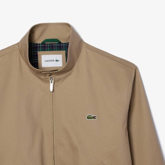 Jaqueta Lacoste De Sarja Harrington Impermeável Masculina