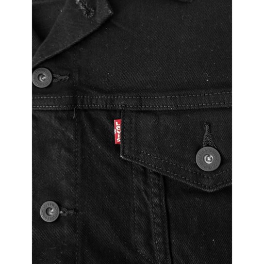 Jaqueta Levis Jeans Masculina Trucker Preta