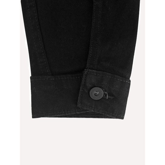 Jaqueta Levis Jeans Masculina Trucker Preta