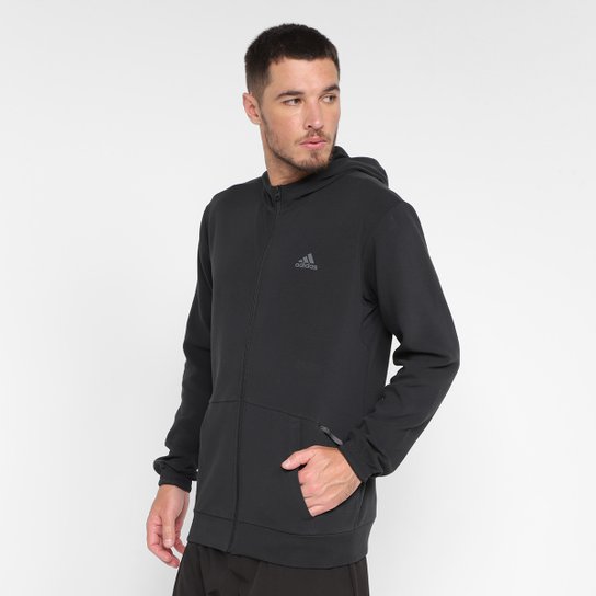Moletom Masculina Adidas Blusao Adidas Preto Jaqueta Adidas