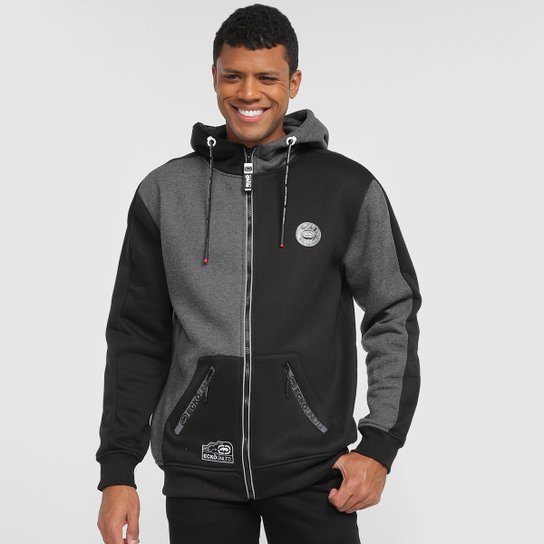 Jaqueta Moletom Ecko Bicolor Capuz Masculina