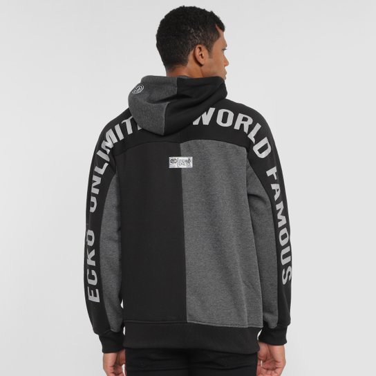 Jaqueta Moletom Ecko Bicolor Capuz Masculina