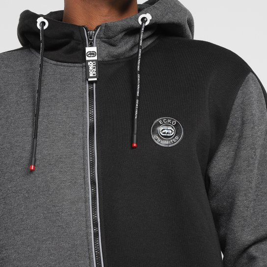 Jaqueta Moletom Ecko Bicolor Capuz Masculina