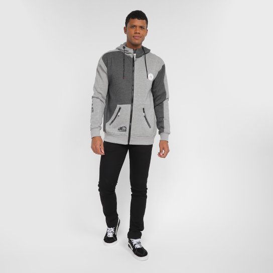 Jaqueta Moletom Ecko Bicolor Capuz Masculina