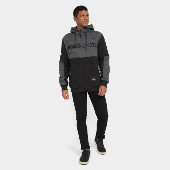 Jaqueta Moletom Ecko Colorblock Masculina