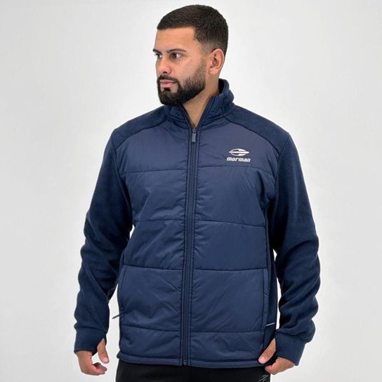 Jaqueta Mormaii Fleece e Nylon com Zíper Masculina