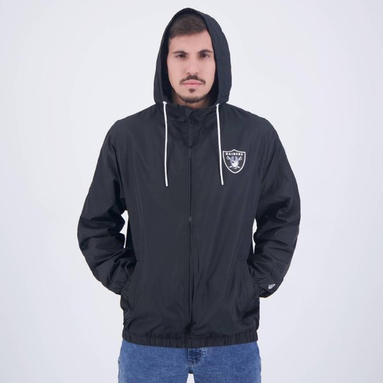 Jaqueta New Era NFL Las Vegas Raiders Windbreaker Basic Preta