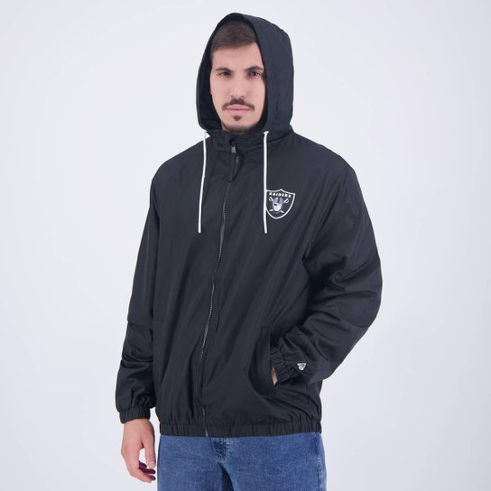 Jaqueta New Era NFL Las Vegas Raiders Windbreaker Basic Preta