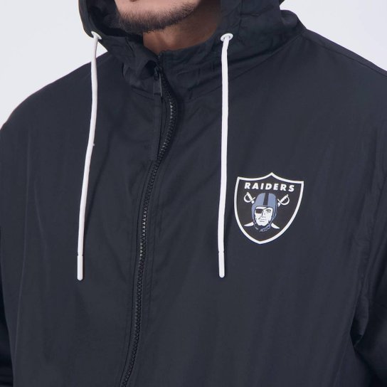 Jaqueta New Era NFL Las Vegas Raiders Windbreaker Basic Preta