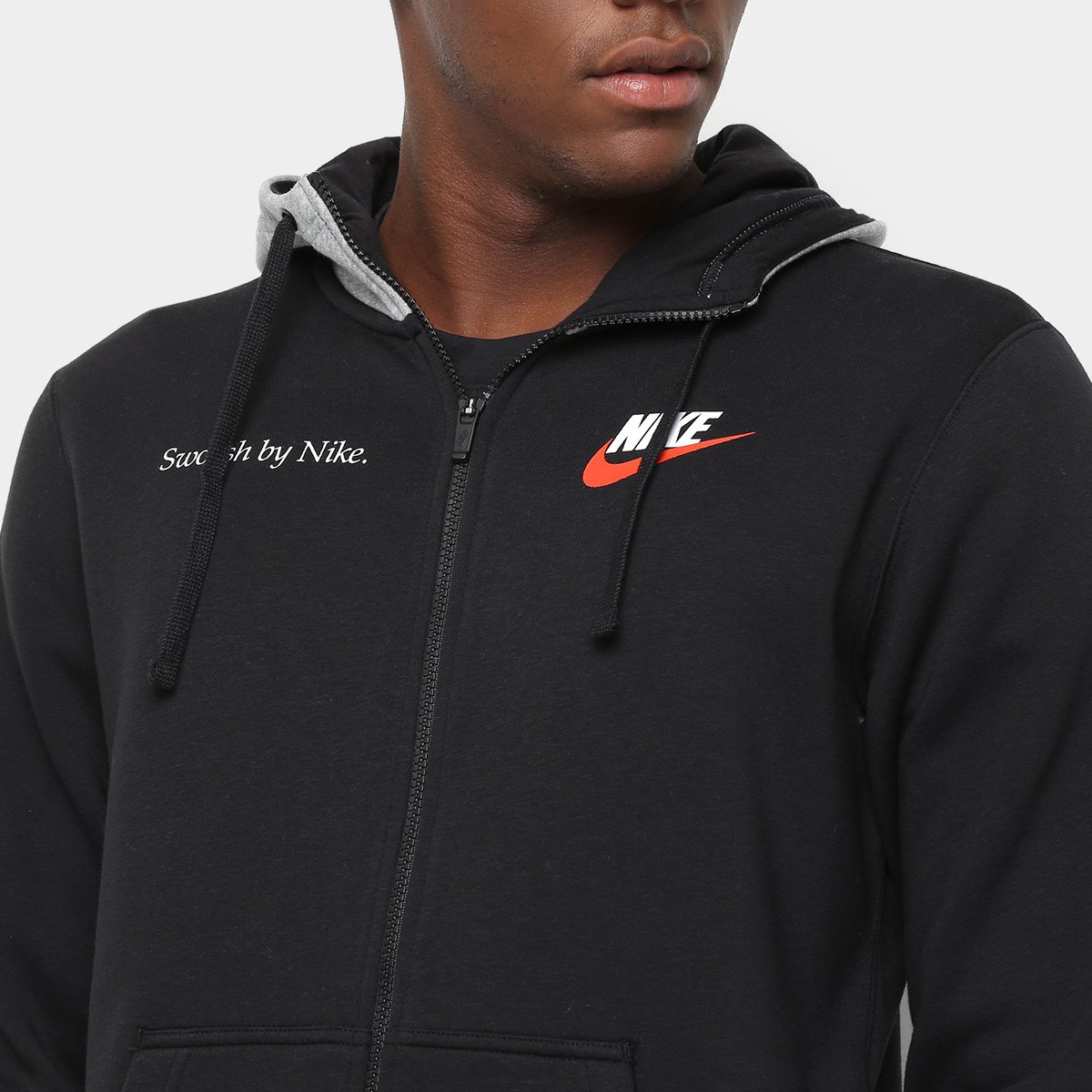 jaqueta nike cinza masculina