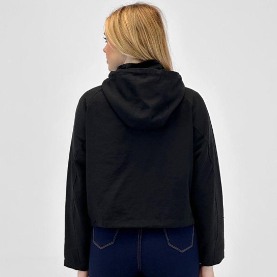 Jaqueta Pacific Blue Bomber Oversized em Tecido Feminina