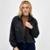 Jaqueta Pacific Blue Tecido Bomber Curta Oversized Feminina - Preto