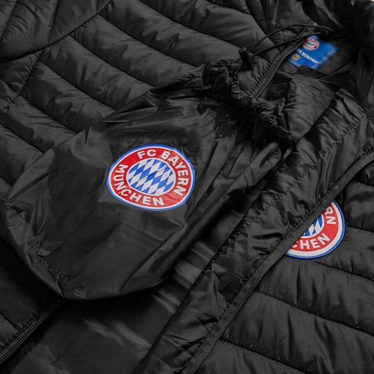 Jaqueta Padding Bayern de Munique Preta Masculina