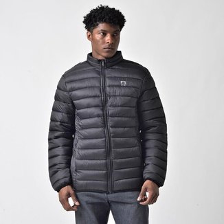 Jaqueta Puffer Acolchoada Masculina Sem Capuz Preto Emporio Alex