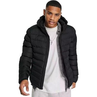 Jaqueta Puffer Corta Vento Masculina Poliéster Estilosa