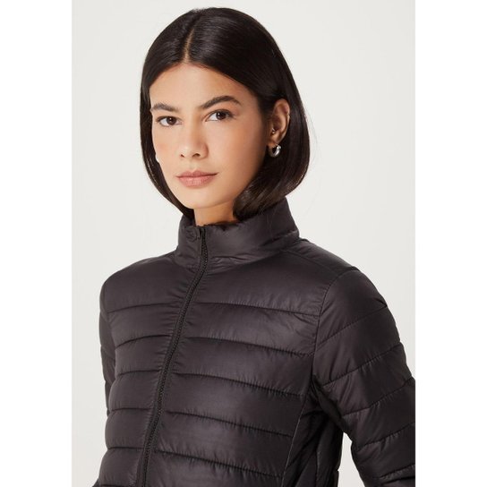 Jaqueta Puffer De Matelassê Com Forro Feminina