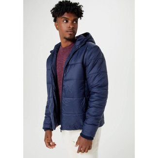 Jaqueta Puffer Hering Básica Com Capuz Masculina