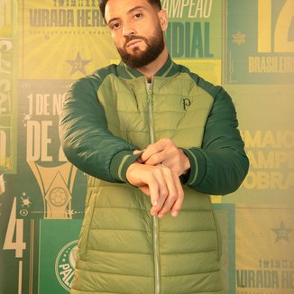 Jaqueta Puffer Palmeiras League Verde Masculina