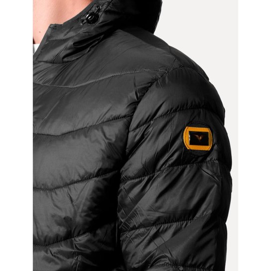 Jaqueta Puffer Victory Eagle Nylon Hoodie Masculina