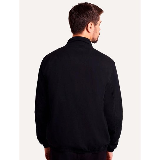 Jaqueta Reserva Masculina Casual Sarja Preta