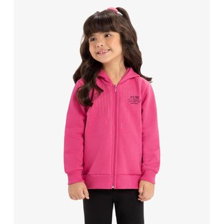Jaqueta Rovitex Kids Infantil Em Moletom Com Capuz Feminina