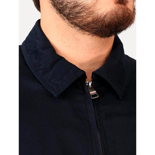 Jaqueta Tommy Hilfiger Masculina Regular Cotton Ivy Azul Marinho