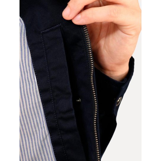 Jaqueta Tommy Hilfiger Masculina Regular Cotton Ivy Azul Marinho