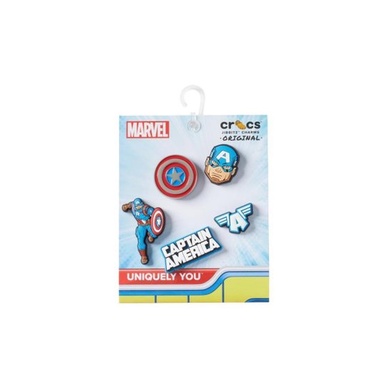 Jibbitz™ capitão américa pack com 5 unico
