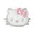 Jibbitz Crocs Hello Kitty Glitter Cat Único - Branco