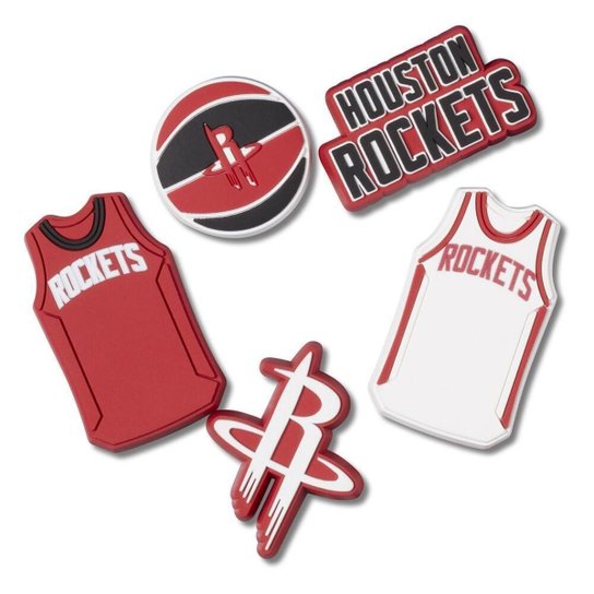 Jibbitz Crocs Nba Houston Rockets Pack Com 5 Unidades Único