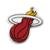 Jibbitz Crocs Nba Miami Heat Logo Único - Branco