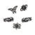 Jibbitz™ pacote techno pack 5  unico - Branco