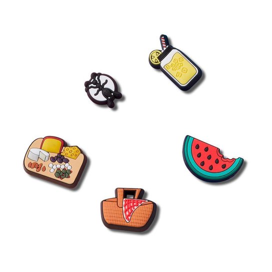 Jibbitz™ piquenique bonito pack com 5 peças unico