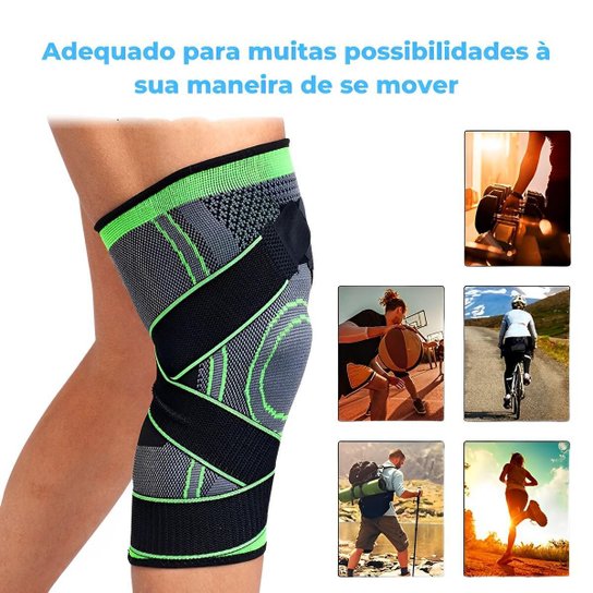 Joelheira Ortopédica Ajustável Articulada de Compressão E Proteção Patelar Tensor Joelho Fitness