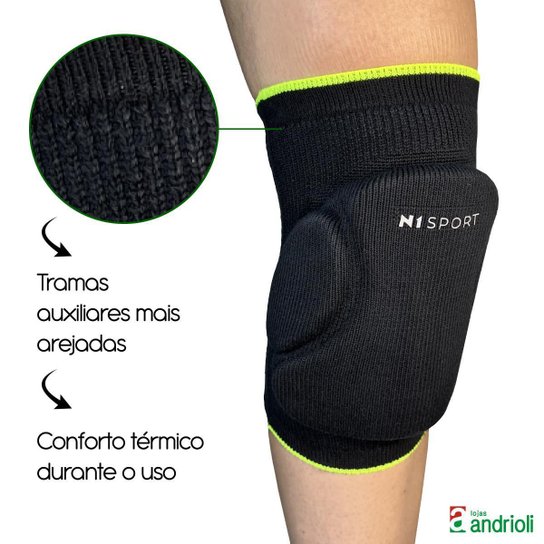 Joelheira Vôlei Profissional N1 Sport Flyer Alta Proteção Oficial Original
