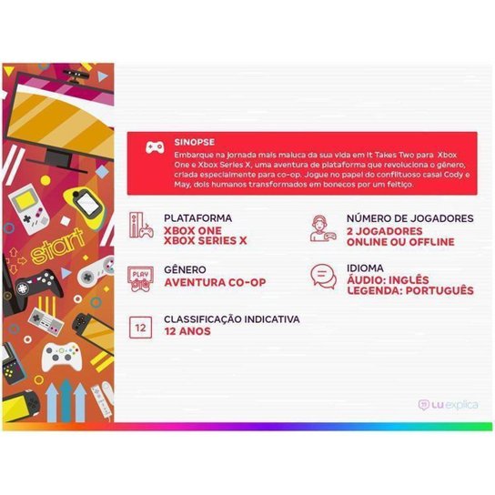 Jogo It Takes Two - Xbox One e Xbox Series X