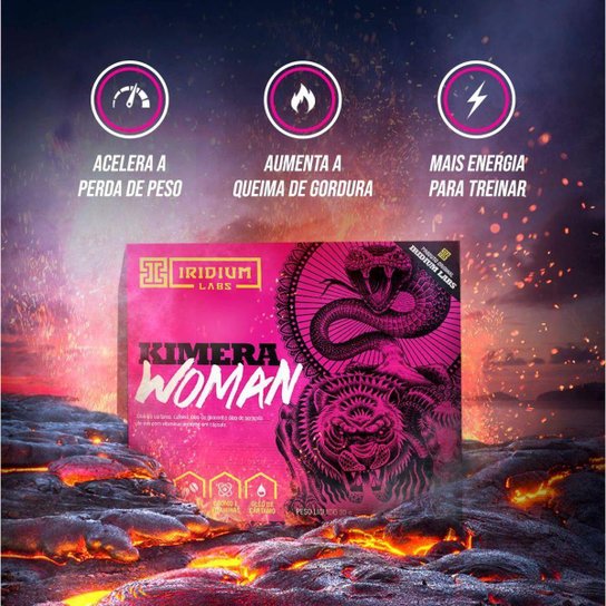 Kimera Woman - 60 Comps - Kit 2 caixas - Termogênico Feminino Iridium Labs
