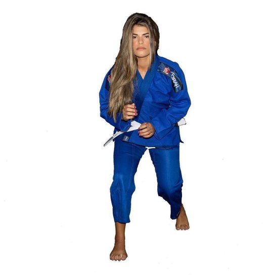 Kimono Jiu Jitsu Trançado Flex - Adulto - Azul - Unissex - Torah