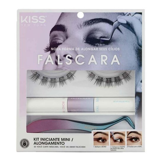 Kiss New York Falscara Kit Essencial Iniciante Cílios Postiços Kit