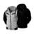 Kit 02 Blusas De Frio Moletom De Zíper Raglan Masculino e Feminino - Cinza+Preto
