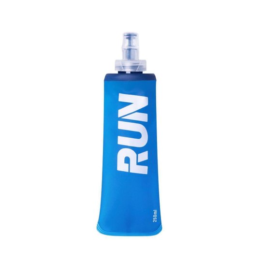 Kit 02 Garrafas Dobráveis Soft Flask Sherpa RUN Boca Pequena - AZUL 250 ML